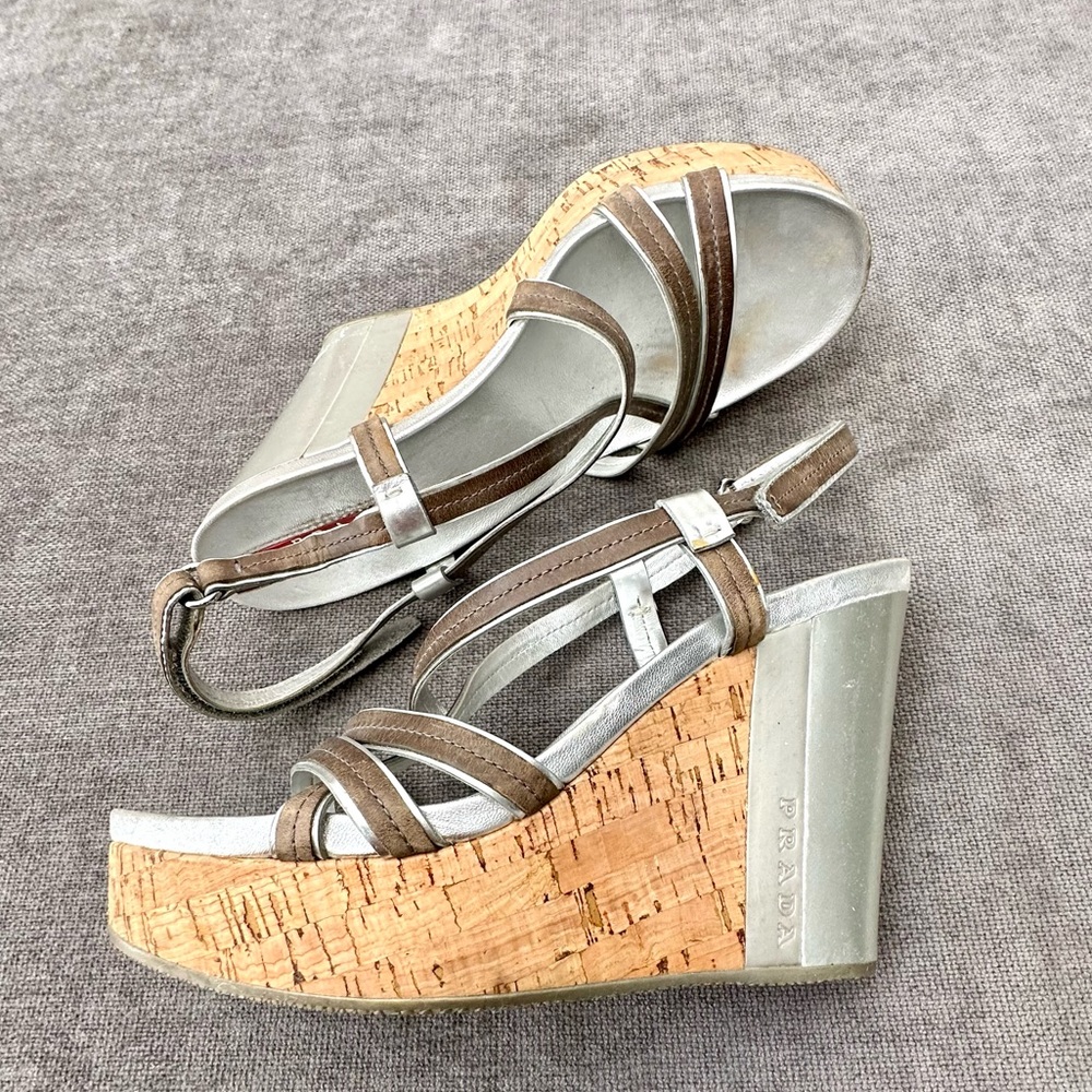 Prada Strappy Wedges